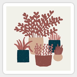 Plants & Cacti (Moroccan Red) Sticker